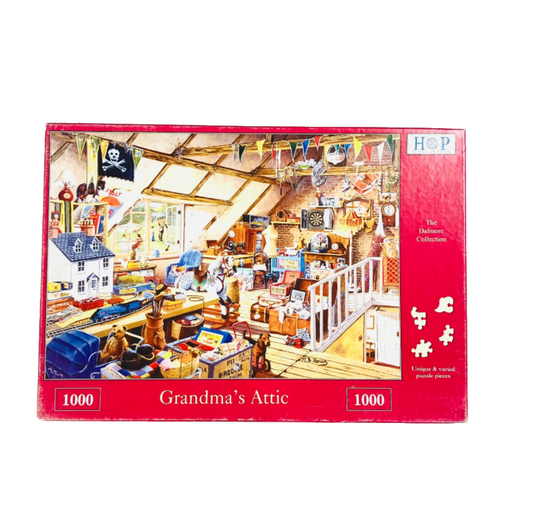 HOP House Of Puzzles Grandma’s Attic 1000 Piece Jigsaw Puzzle - 100% Complete