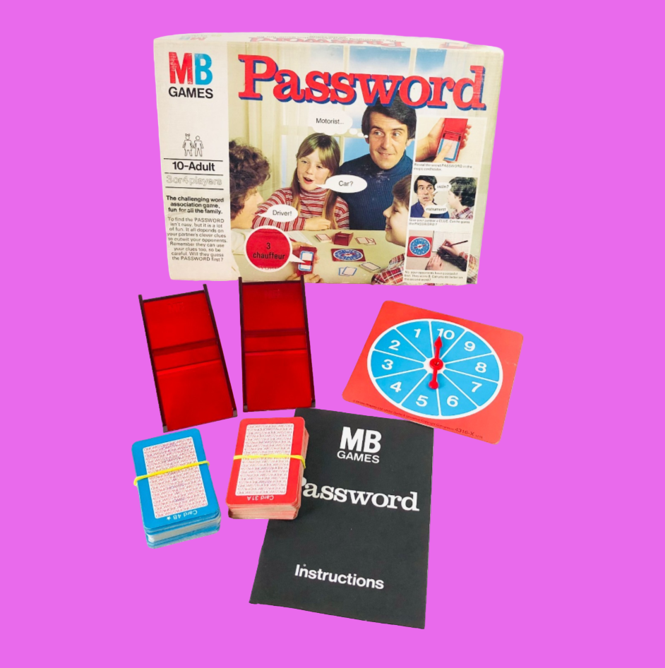 Password MB Milton Bradley Games Boxed 1978 Complete Retro Vintage