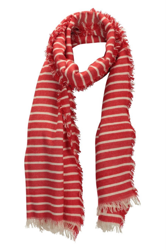 Mountain Warehouse Red & White Striped Lightweight Wrap Scarf NEW