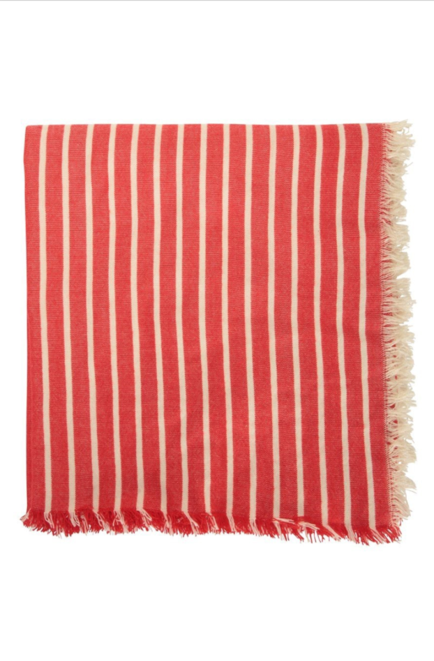 Mountain Warehouse Red & White Striped Lightweight Wrap Scarf NEW