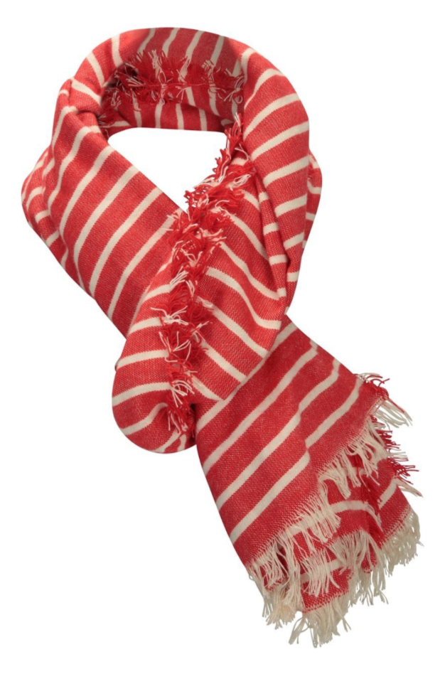 Mountain Warehouse Red & White Striped Lightweight Wrap Scarf NEW