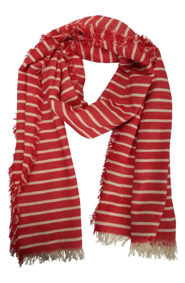 Mountain Warehouse Red & White Striped Lightweight Wrap Scarf NEW