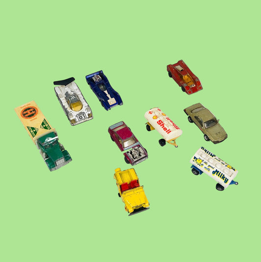 Bundle of 1970's & 1980s Old Corgi Matchbox Lesney Majorette Cars & Trucks