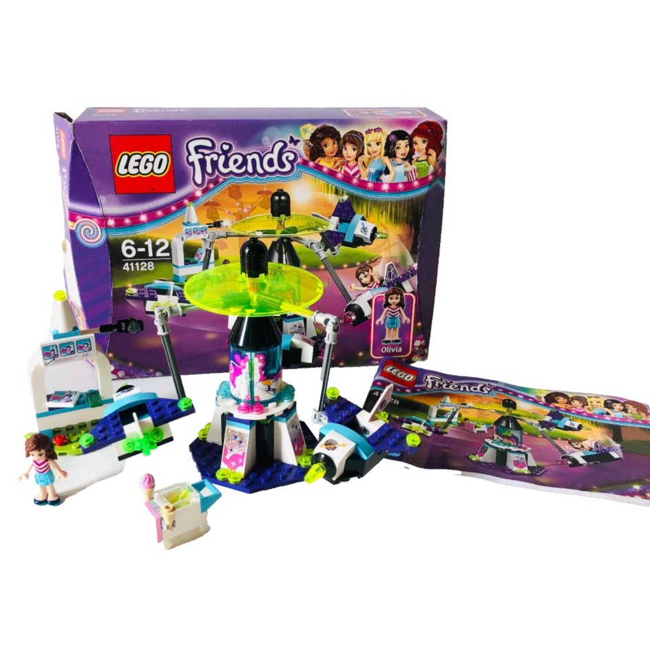 LEGO FRIENDS: Amusement Park Space Ride (41128) 100% Complete With Instructions & Minifigures & Box