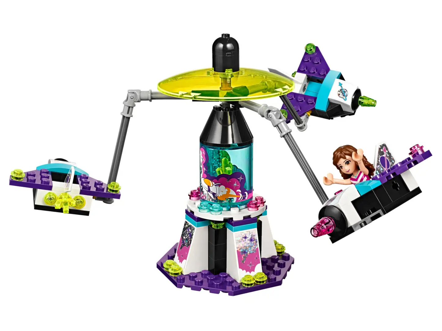LEGO FRIENDS: Amusement Park Space Ride (41128) 100% Complete With Instructions & Minifigures & Box