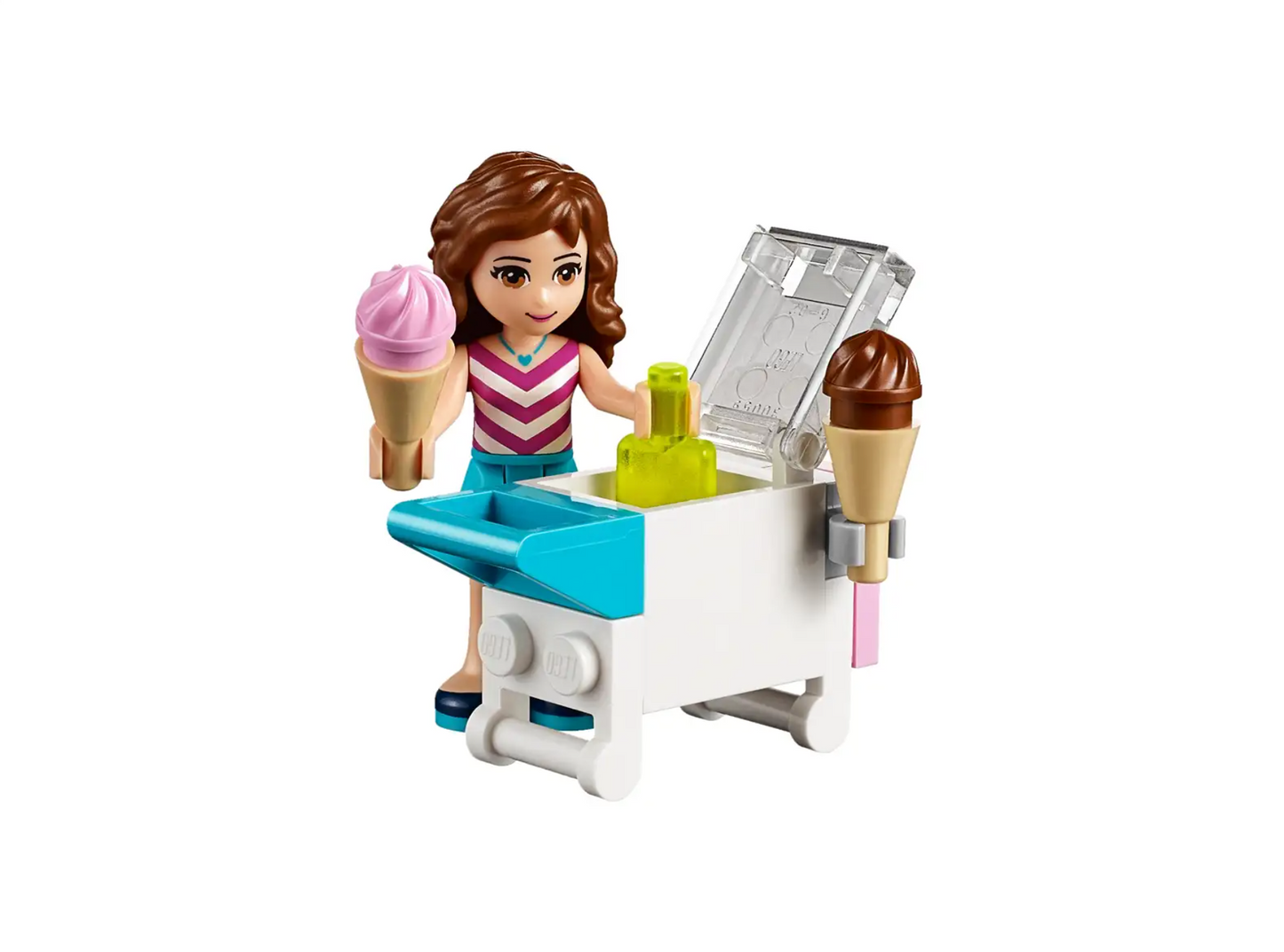 LEGO FRIENDS: Amusement Park Space Ride (41128) 100% Complete With Instructions & Minifigures & Box