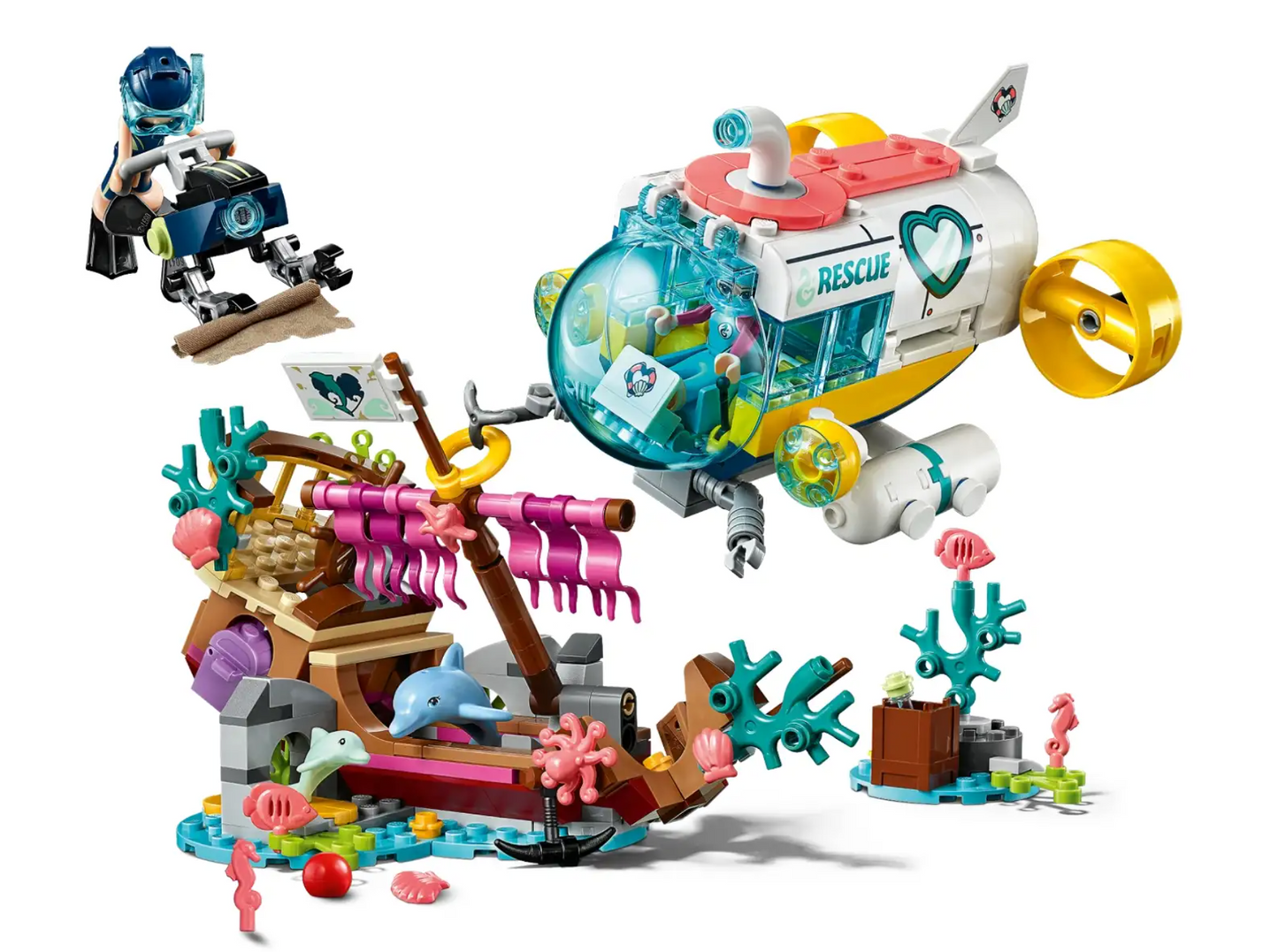 LEGO FRIENDS: Dolphins Rescue Mission (41378) 100% Complete With Instructions & Minifigures & Box