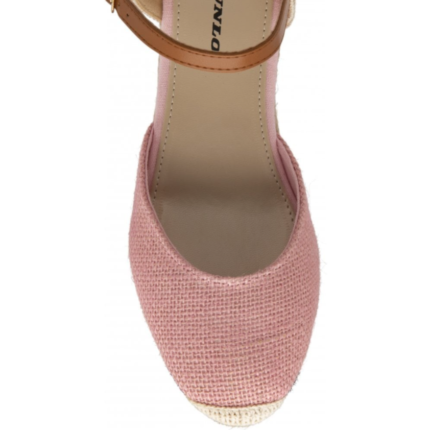 Dunlop Light Pink Indra Wedge Espadrille Memory Foam Sandals Size 7 NEW
