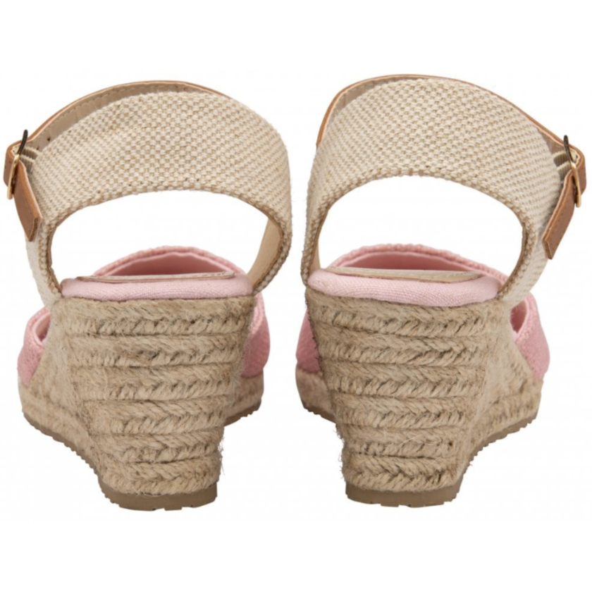 Dunlop Light Pink Indra Wedge Espadrille Memory Foam Sandals Size 7 NEW