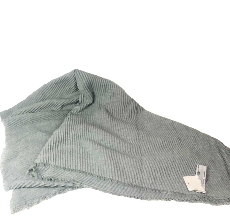 Primark Grey Crinkle Lightweight Scarf (70 X 178 CM)  NEW With Tags