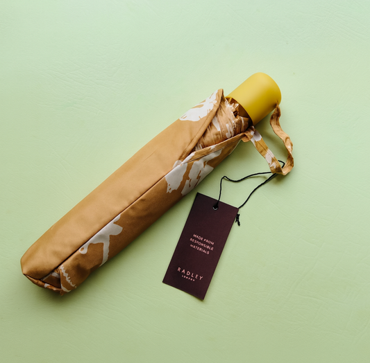 Radley Blooming Lovely Pecan Responsible Foldaway Superlite Umbrella NEW RRP £45