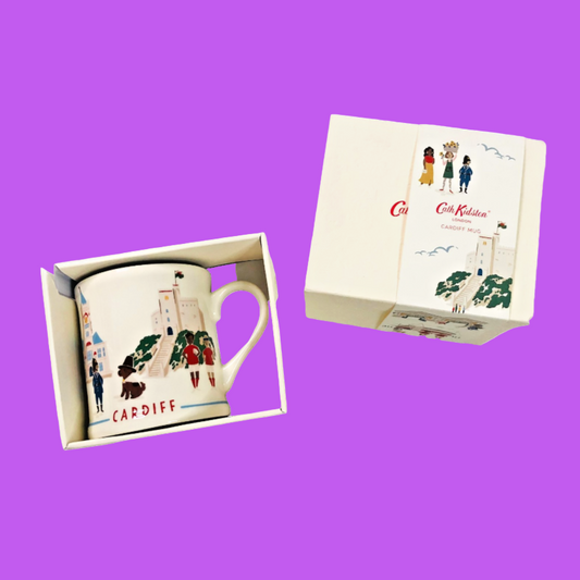 Cath Kidston Cardiff Welsh Scenery Drinking Mug Tea Coffee Stoneware Boxed NEW