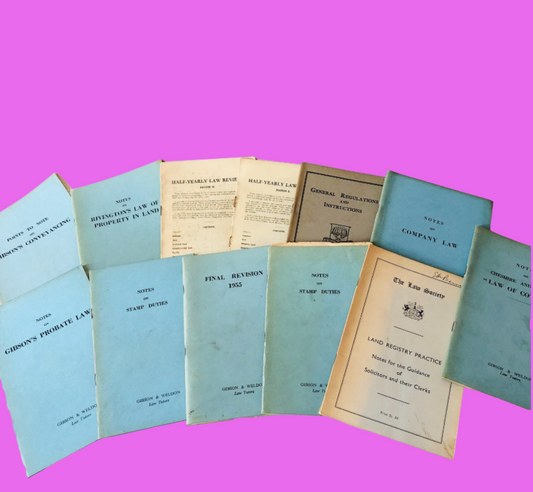 Vintage Mid Century 1950s Gibson & Weldon Law Revision Booklet Bundle Joblot History Collection
