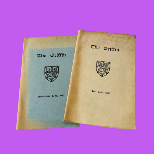Vintage 2x 1950 The Griffin Cambridge Downing College Magazine Lent & Michaelmas Term