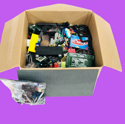 Large Bulk Lot Construction Blocks - Mega Bloks, K'nex, Baseplates (Lego Compatible)