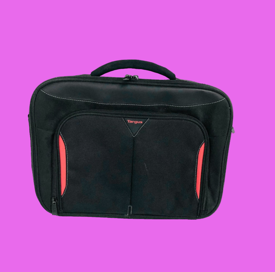 Targus Black & Red Trim Laptop Bag/Briefcase - Padded & Durable 15.6" Tech Case