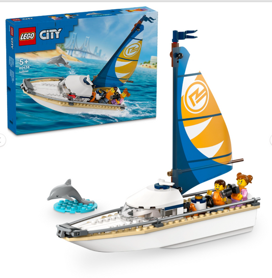 LEGO CITY: Sailboat (60438) 100% Complete With Box, Instructions and Minifigures