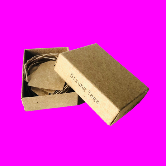 10x East of India Strung Luggage Tags Shabby Chic DIY Gift Tag Craft Boxed Kraft