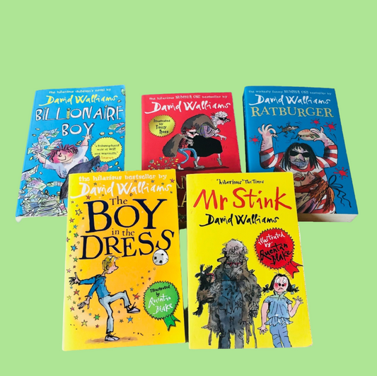 5x David Walliams Paperback Book Bundle (Ratburger / Mr Stink / Gangsta Granny / Billionaire Boy / Boy in a Dress)