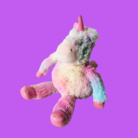 Warmies Pink Rainbow Unicorn Microwaveable Soft Toy Plush Approx 15" Heatable