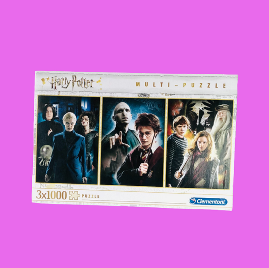 Harry Potter 3 X 1000 Piece Jigsaw Puzzles Clementoni Multi Puzzle (1 Done/2 New & Sealed)