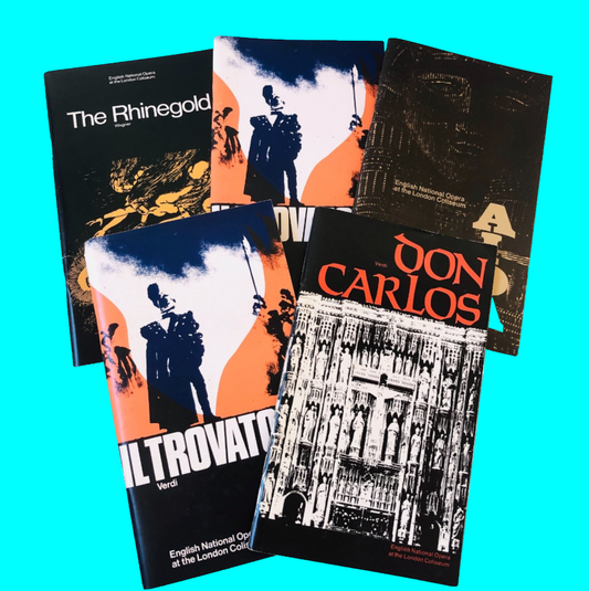5x English National Opera (ENO) at London Coliseum Programmes Bundle Lot Retro (Verdi/Wagner)