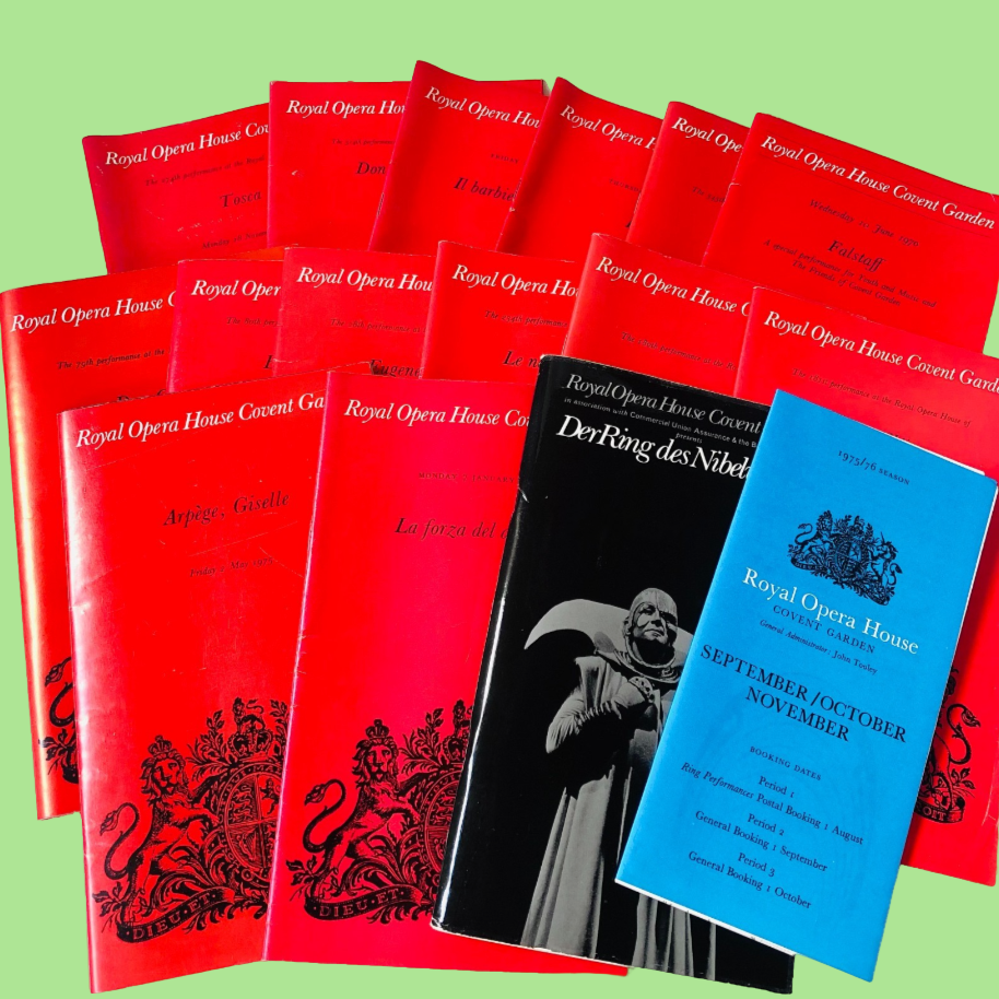 16x Royal Opera House Covent Garden London Programmes Bundle Lot Retro 1970s