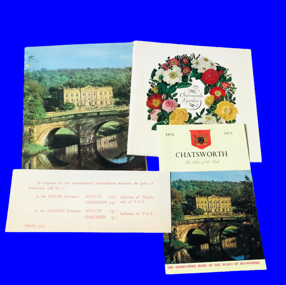 Vintage 1970s Chatsworth House & Gardens Tour Guide Souvenir Books