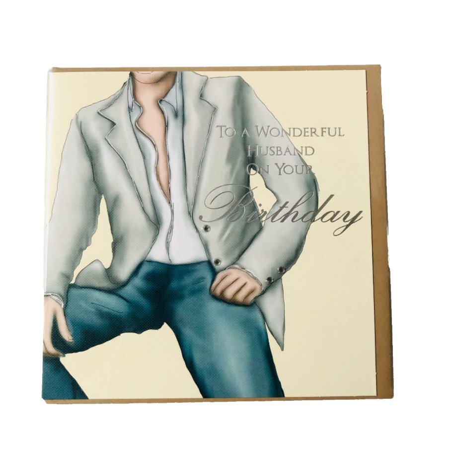 Luxury Husband Birthday Card - Hand-Finished Gem Detail, Candy Luxe by Mary Kate