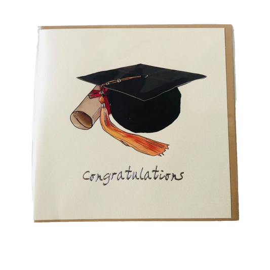 Congratulations Graduation Greeting Card Hand Finished Gem Detail UK Made