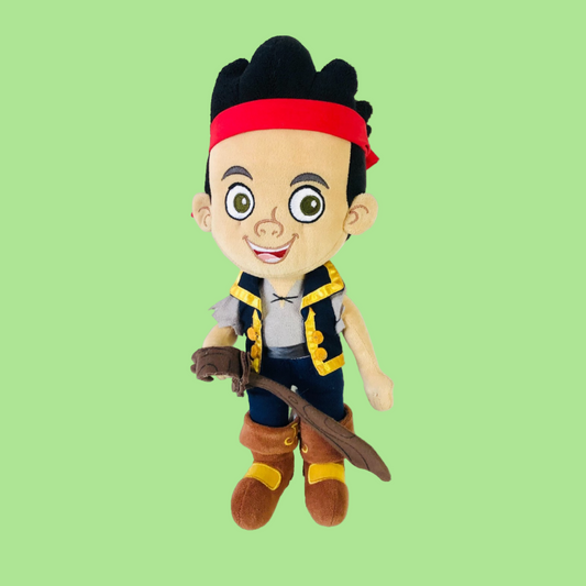 Disney  Store Jake Never Land Pirates Plush 13 Inch Stuffed Doll Toy