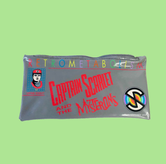 Vintage 1993 Captain Scarlet & Mysterons Grey Pencil Case By Retrometabolism NEW