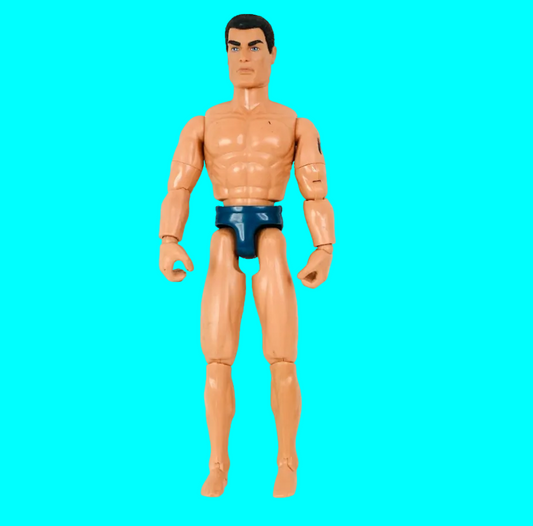Vintage 1996 Action Man Figure - Hasbro - Teal Trunks & Bicep Tattoo - Retro 12"