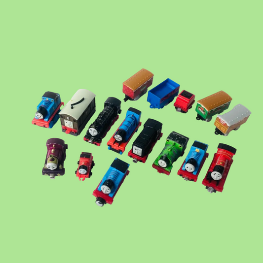 16x Thomas The Tank & Friends Die-Cast Train Bundle - Vintage 2000s Take Along / Take-n-Play