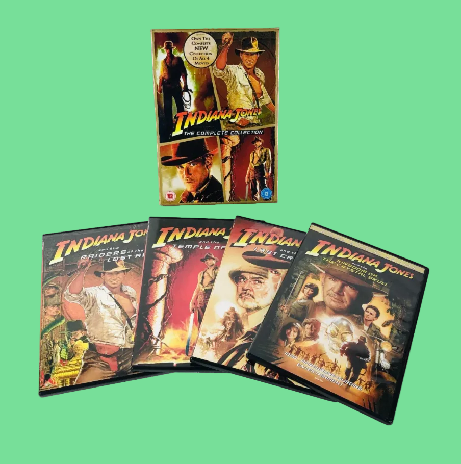 Indiana Jones The Complete Adventure Collection 4 Movie DVD Set Steven Spielberg