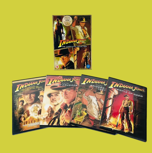 Indiana Jones The Complete Adventure Collection 4 Movie DVD Set Harrison Ford