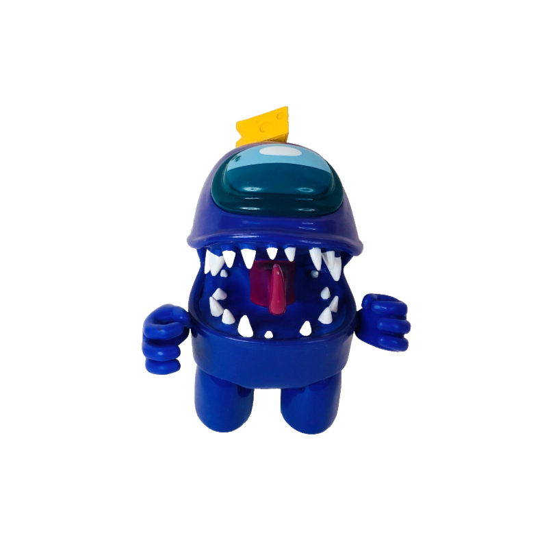 Among Us Action Figure Purple Crewmate 7" Tall With Cheese Accessory by Innersloth