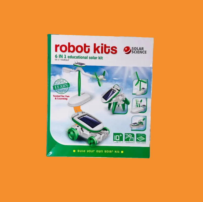 Solar Science - 6 in 1 Educational Build Your Own Solar Robot Kit - Ages 10+