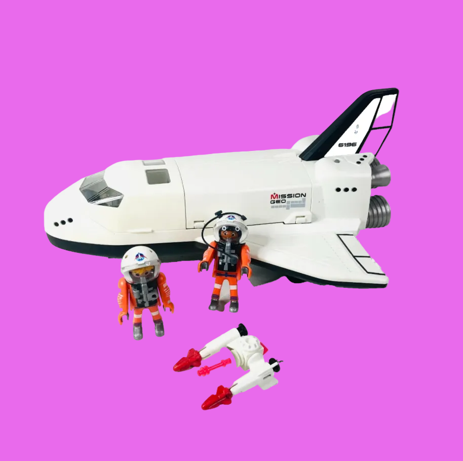 Playmobil 6196 City Action Space Shuttle with Light-Up Boosters 100% Complete