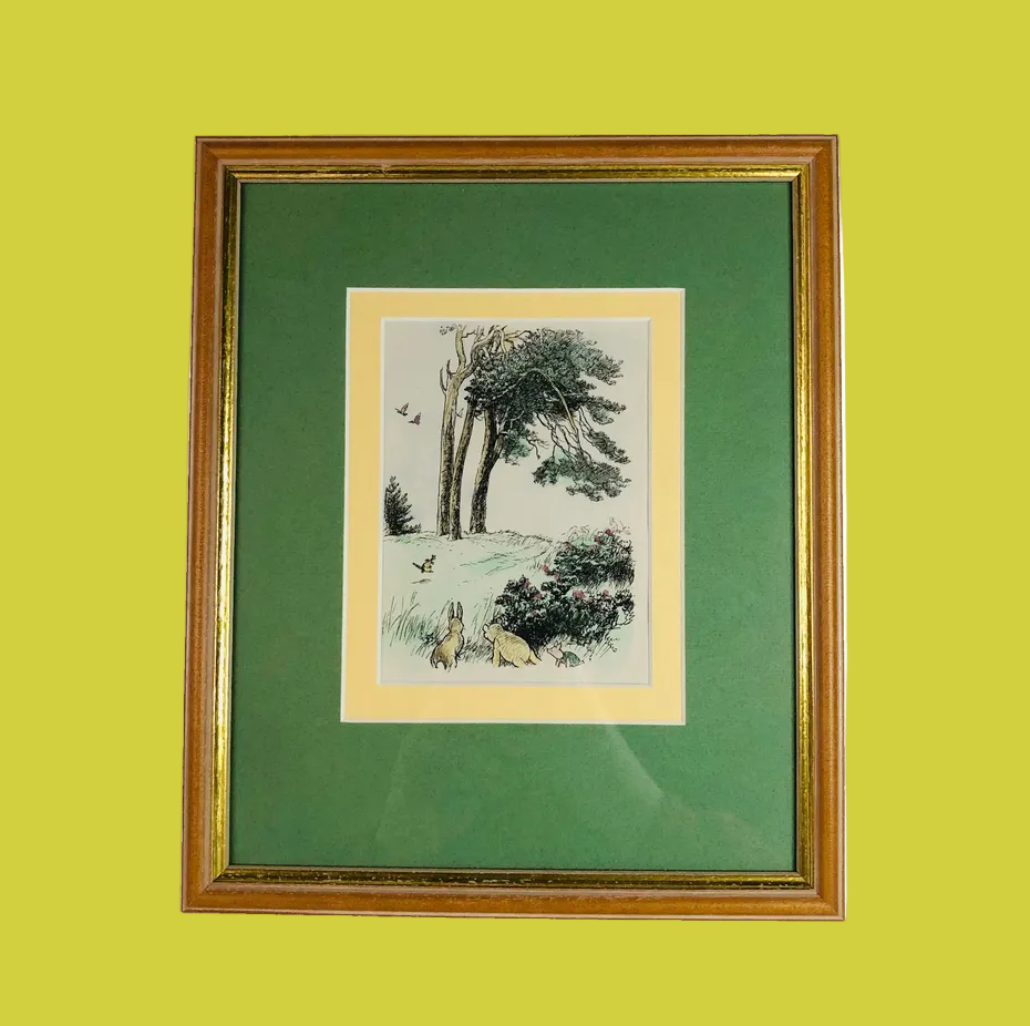 Classic Winnie The Pooh Framed Print E.H. Shepard - High Quality Gallery Mount