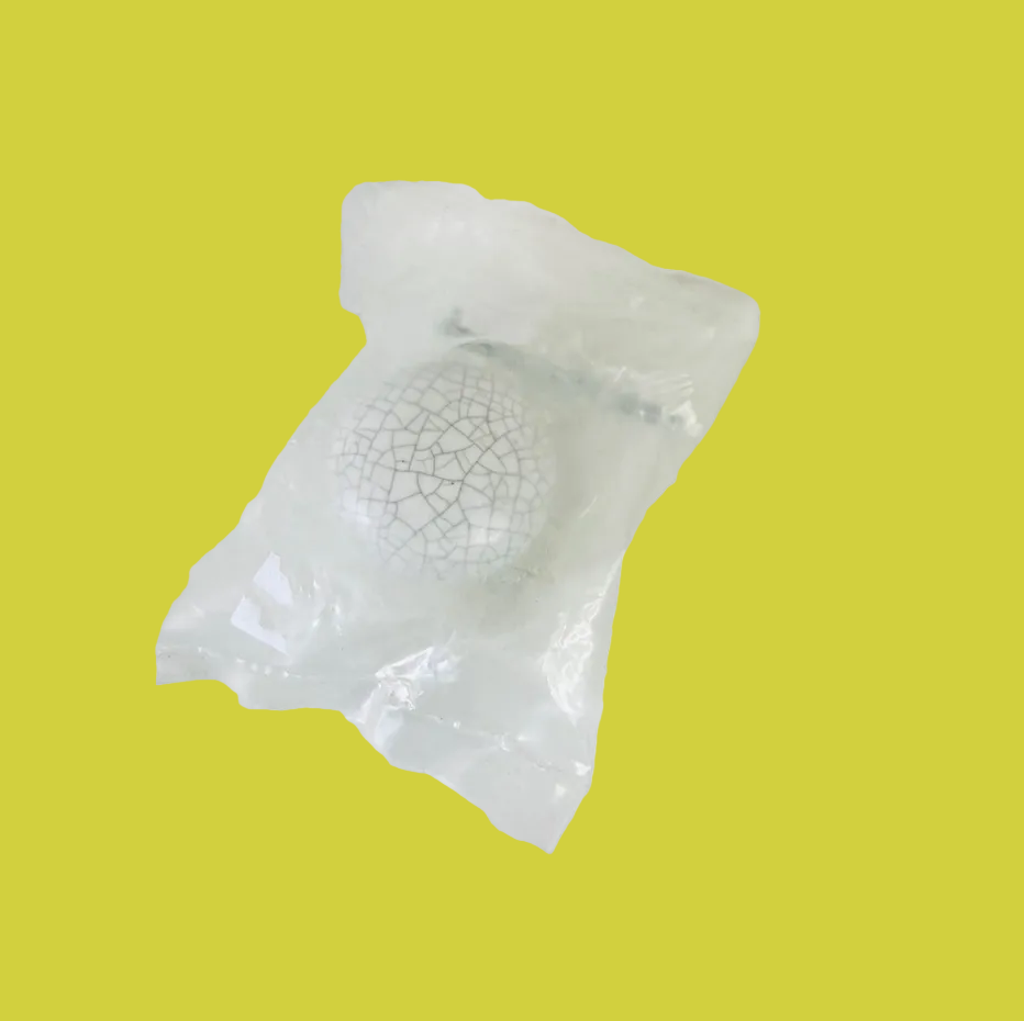 White / Ivory Crackle Glazed Ceramic Cabinet Knob Handle | 1.5" 3.5cm | Country Kitchen | NEW